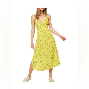 O’Neill floral halter, midi, dress size medium